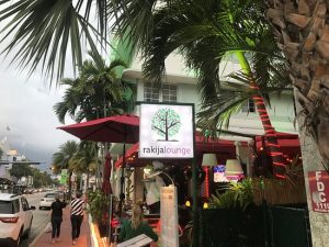 Rakija Lounge exterior on Collins Avenue in Miami Beach.