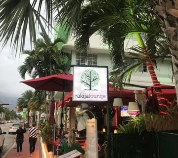 Rakija Lounge exterior on Collins Avenue in Miami Beach.