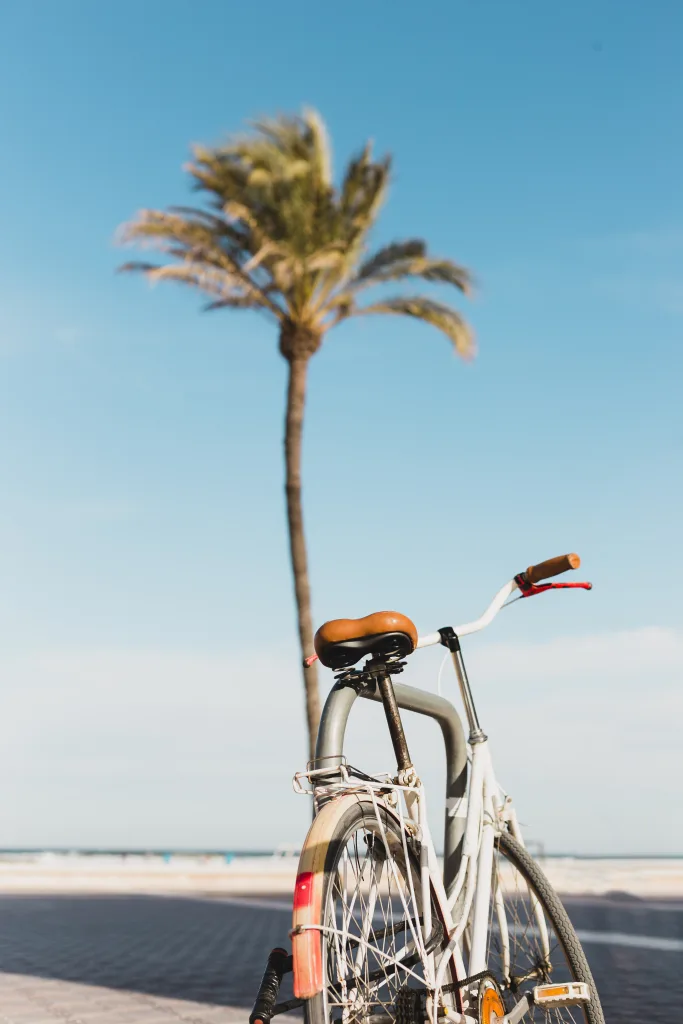 beach concept with bicycle