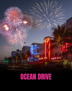 Fireworks at Ocean Drive Fireworks on Ocean Drive