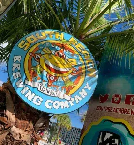 South Beach Brewing Company taproom sign on 11th Street in Miami Beach