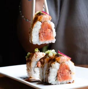 Sushi rolls served at Lincoln Eatery in Miami Beach
