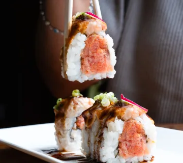 Sushi rolls served at Lincoln Eatery in Miami Beach