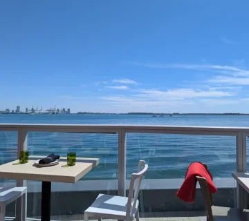 Waterfront dining room at Crazy About You in Brickell