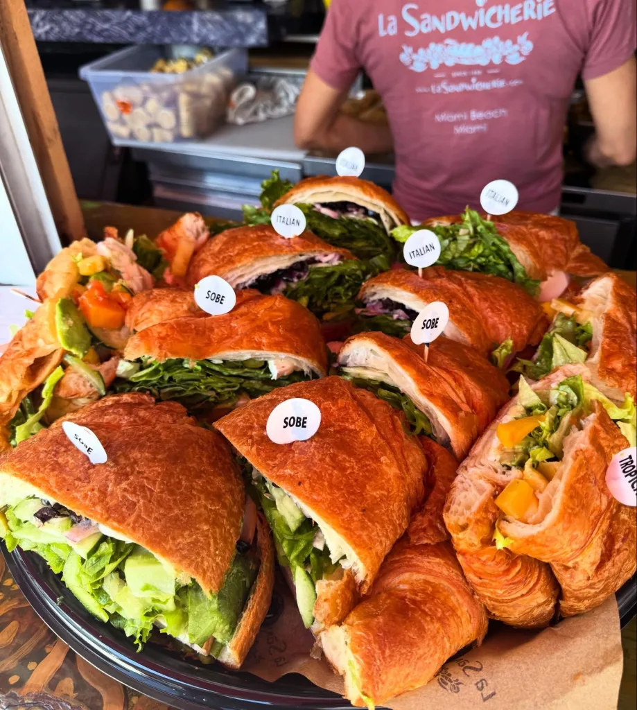 Fresh sandwiches at La Sandwicherie in Miami Beach