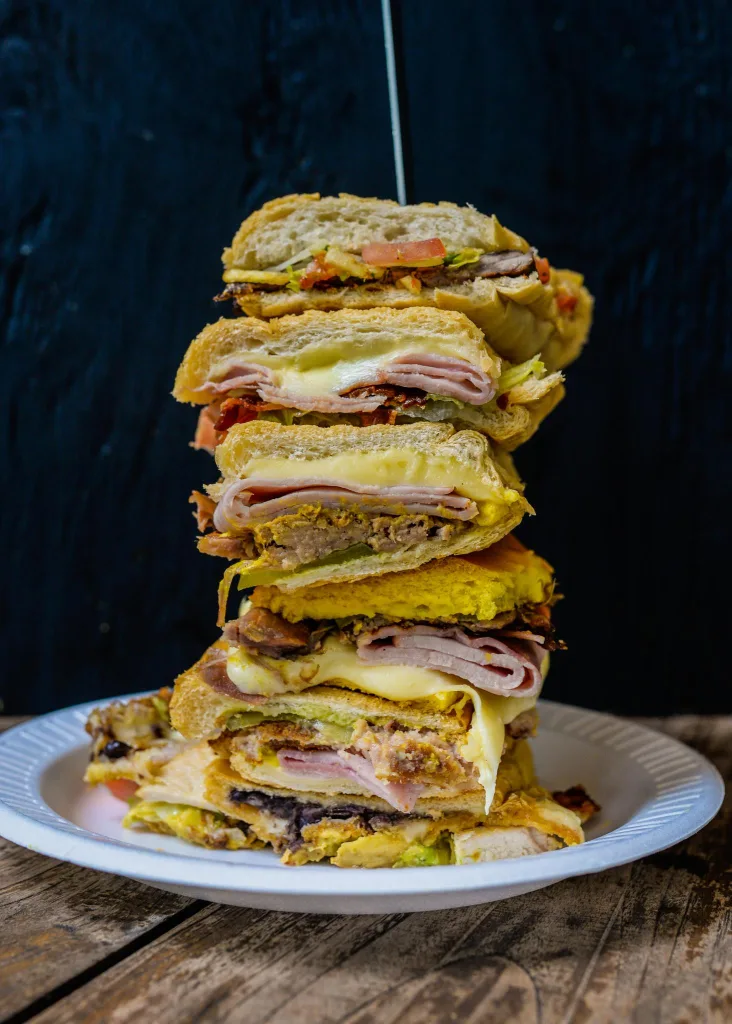 Signature meal at Las Olas Cafe featuring a hearty Cuban-style brunch plate in Miami Beach