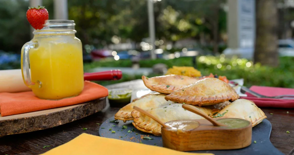 Brunch spread at Las Olas Cafe in Miami Beach with Cuban breakfast favorites