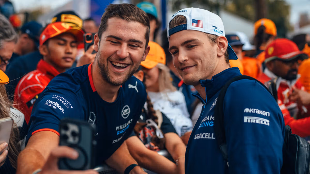 Formula 1 drivers meeting fans during Miami Grand Prix race week event