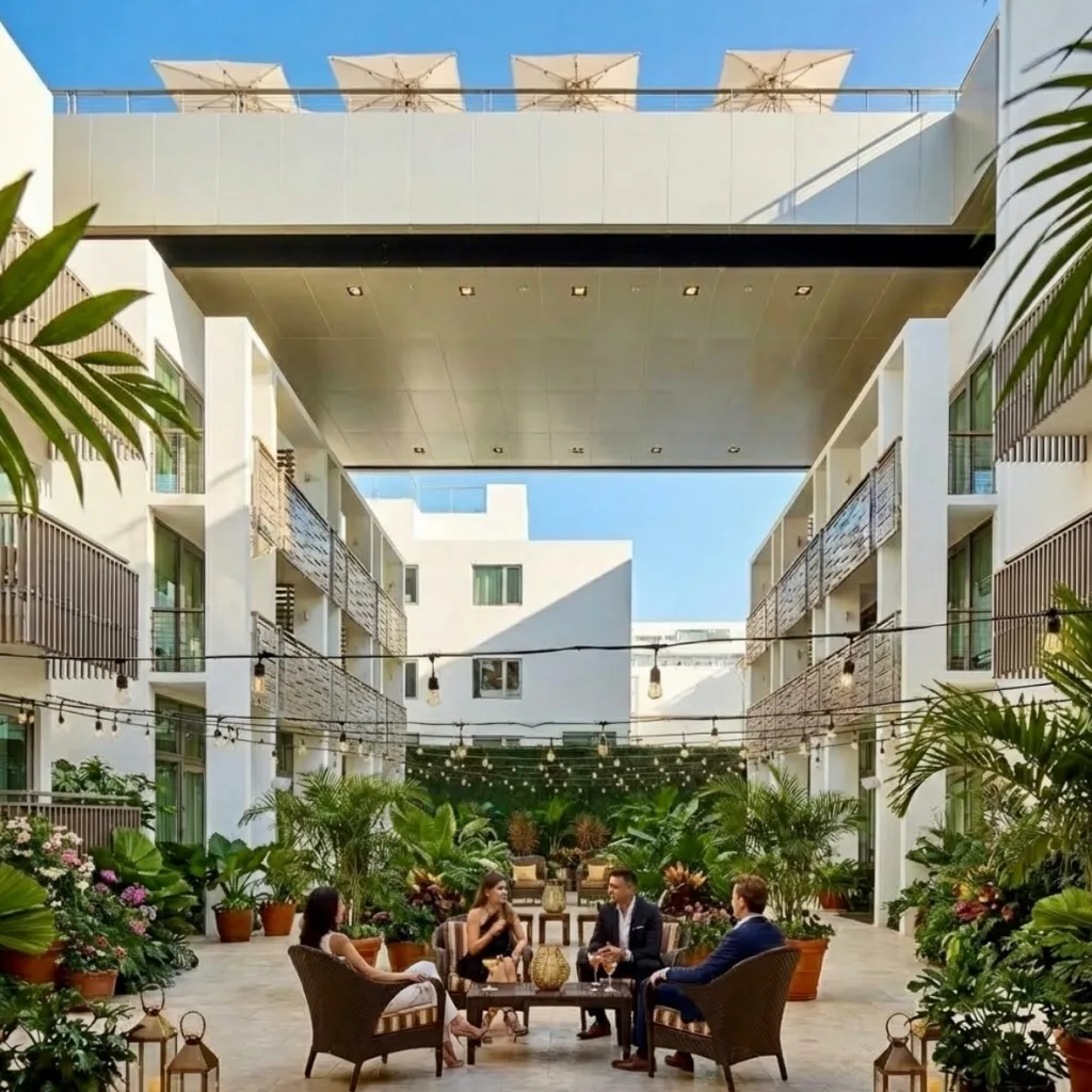 Outdoor area at The Betsy South Beach in Miami Beach