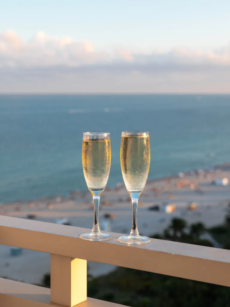 Elegant drinks served at Loews Miami Beach Hotel