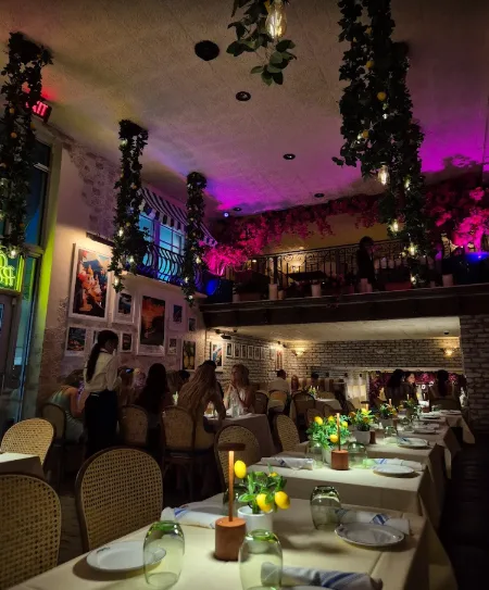 Inside Osteria Positano in Miami Beach with warm and romantic interior design