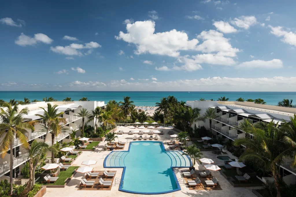 The Ritz-Carlton South Beach hotel view with pool